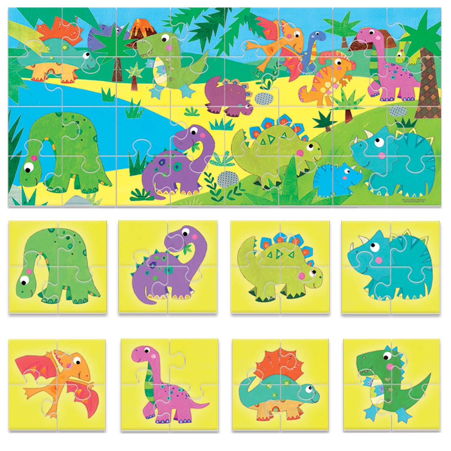 Puzzle 8+1 Dinosaurs