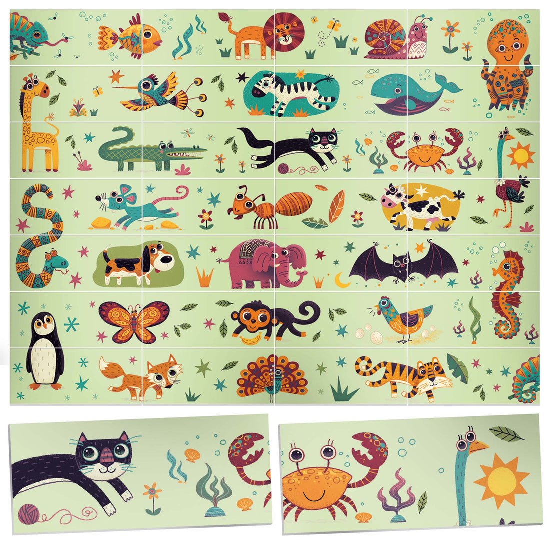 Domino Puzzle Animals