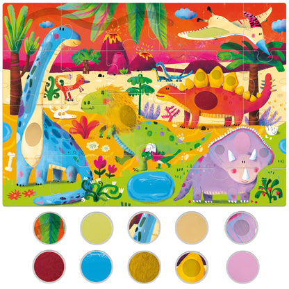 Tactile Puzzle Montessori Dino