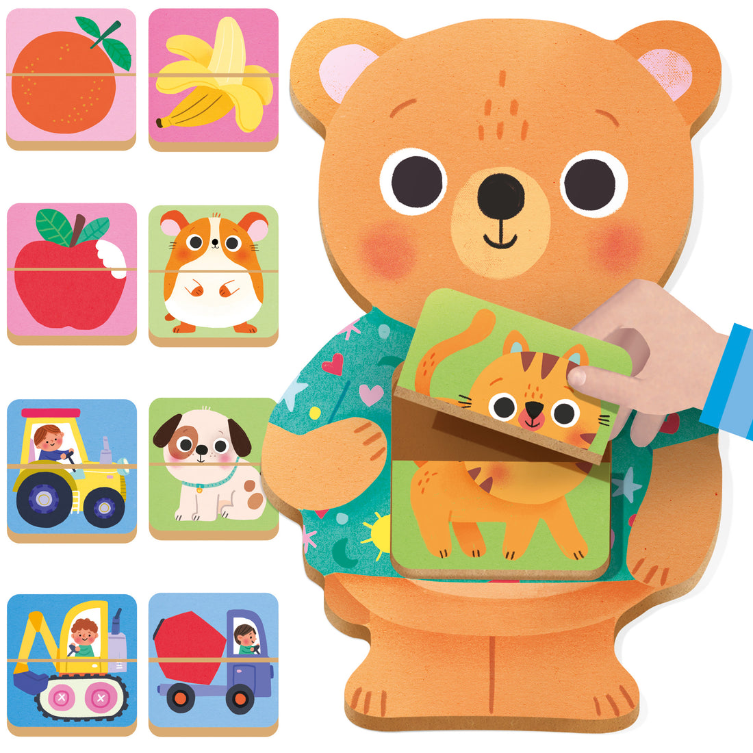 Wooden Game Teddy Bear Baby Puzzle